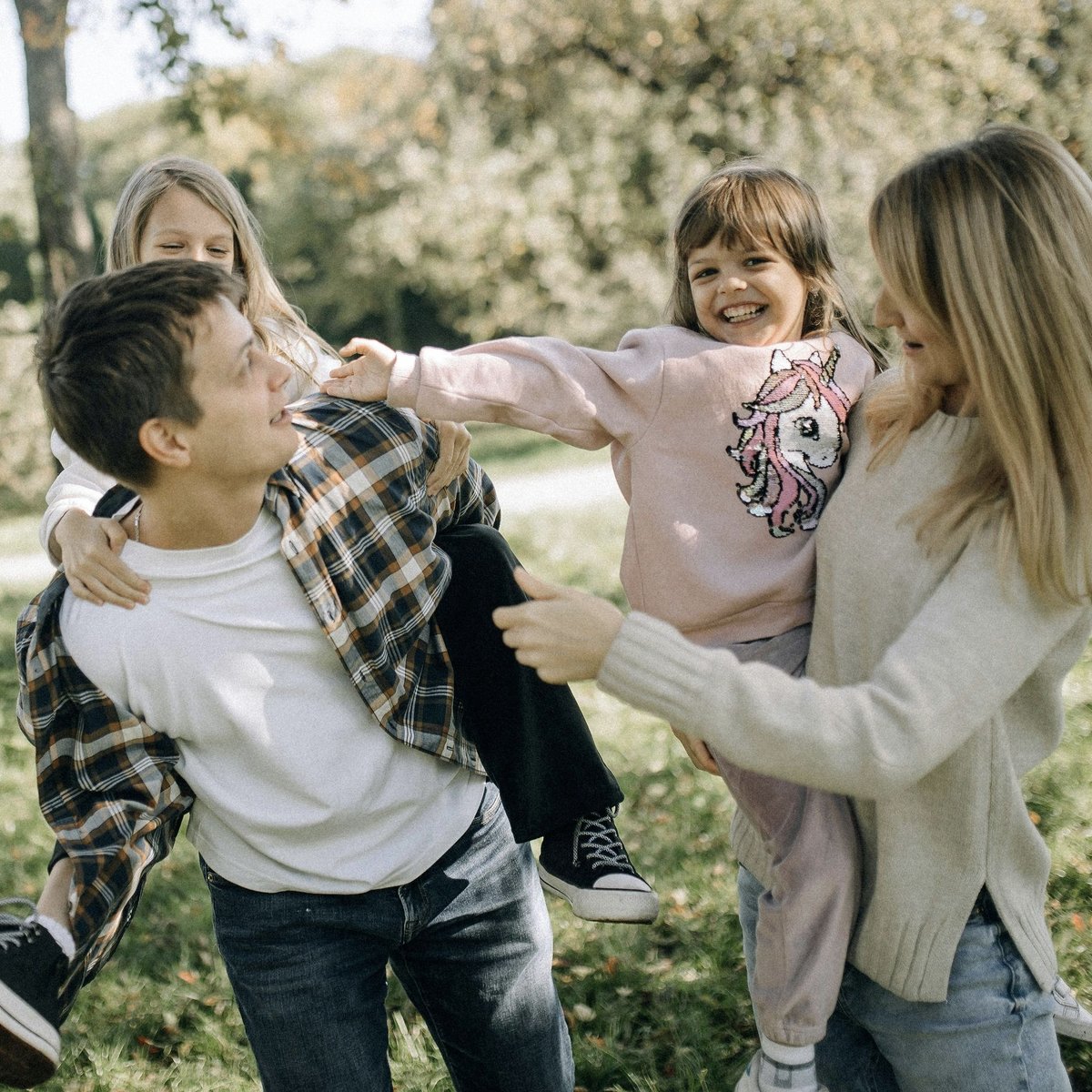 Parents and family outdoors